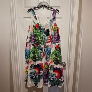 City Chic Succulent Sweetie Printed Fit & Flare Dress XL 22W